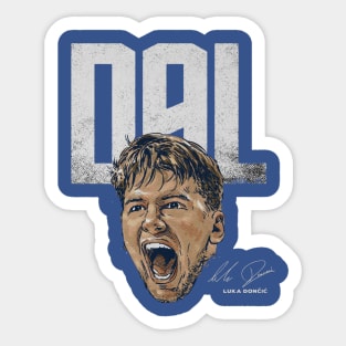 Luka Doncic Dallas Portrait City Abbreviation Sticker